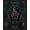 Purple, Pattern 4, variant on Design&I 8'x10' Washable Area Rug Extra Large Skid-Resistant Low Profile Dark Purple Black Celestial Design Mystical Motifs with Moon and Serpent for Living Room, Family