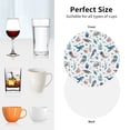 thumbnail image 4 of KLL Drink Coasters Set Round Shape of 4,PU Leather Absorbent Coasters Set Decorative Coffee Cup Coasters Housewarming Gift for Home Decor-Undersea Animals, 4 of 5