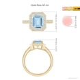 thumbnail image 3 of ANGARA Natural 2 ct Aquamarine Engagement Ring with Diamond Halo in 14K Yellow Gold for Women (Size-9x7mm) | March Birthstone, Anniversary, Jewelry Gift for Women | Natural Aquamarine Ring, 3 of 7