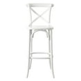 thumbnail image 4 of Modway Gear 43.5" Modern Style Elm Wood X-brace Back Bar Stool in White Finish, 4 of 10
