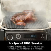 Ninja Woodfire 141 sq in 1760 Watts Electric Outdoor Grill & Smoker with Air Fry, BBQ Smoke, and Real Wood Pellet Flavor