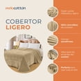 thumbnail image 3 of Cobertor Ligero Liso Matrimonial Hotelero Suave Y Calientito MELOCOTTON HOGAR MOD CAMELL, 3 of 3