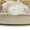thumbnail image 2 of Decorative White 14"x14" (35x35 cm) Throw Pillow Covers, Velvet Suede Embroidery & Foil Throw Pillows For Sofa, Damask Pattern Modern Style - Aureate Whisper, 2 of 5
