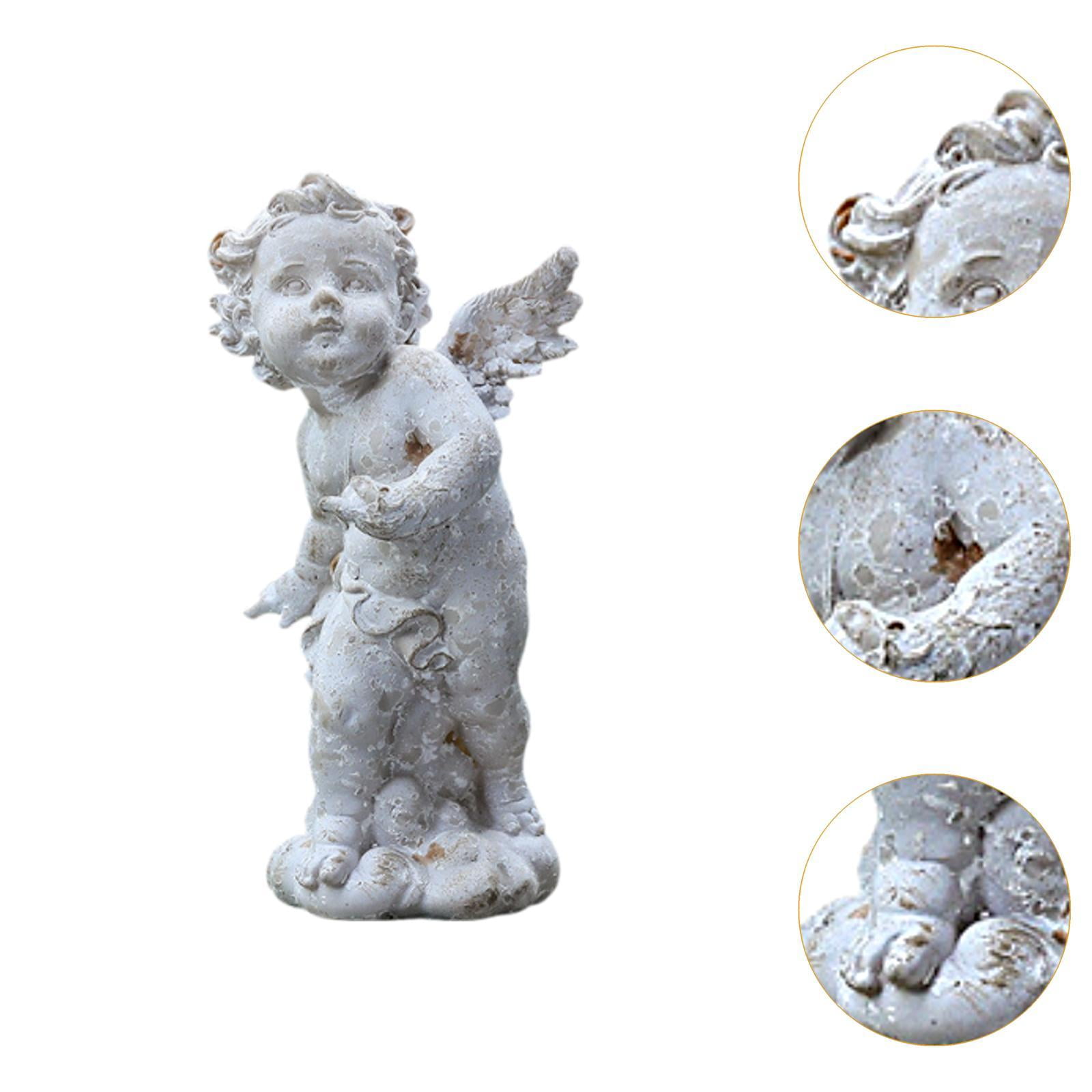 MAGIDEAL Angel Garden Statue Sculpture European Vintage Outdoor Statue for Poolside A