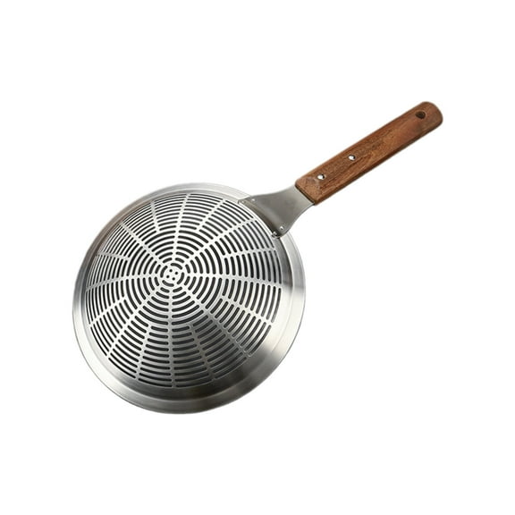 AOOOWER Stainless Steel Skimmer Spoon with Wood Handle Frying Strainer Mesh Skimmer Suitable for Kitchen Cooking and Draining
