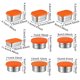 thumbnail image 5 of Contenedores de acero inoxidable para refrigerios infantiles, a prueba de fugas, con tapas de silicona, lonchera metálica apilable para la escuela y la guardería., 5 of 8