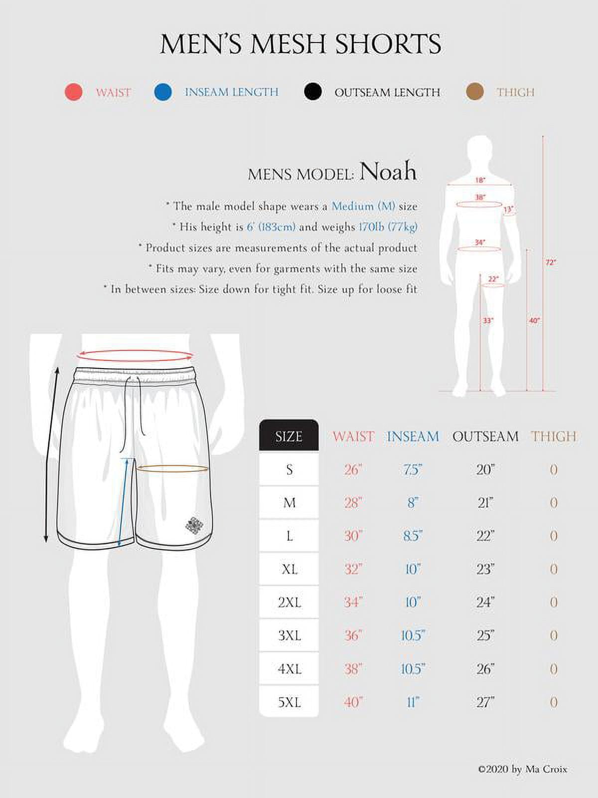 Ma Croix Men's Mesh Shorts With Pockets Gym Basketball Activewear