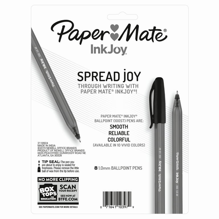 Smooth Ballpoint Pens, Medium Point, Black, 8 Pack photo 7