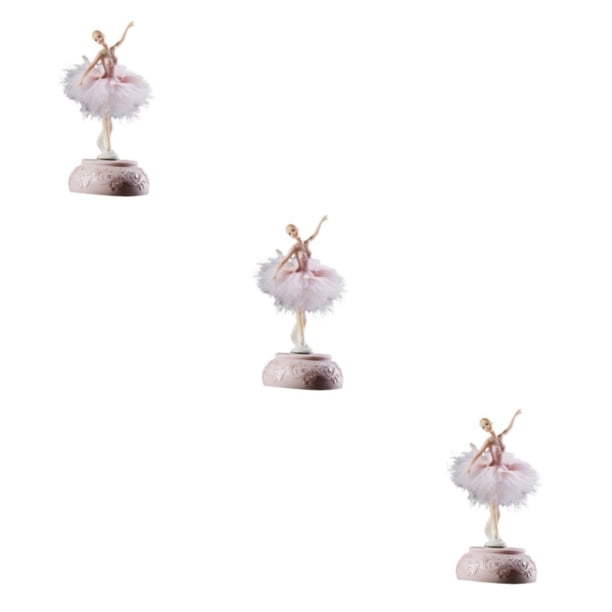 Yuarrent Caja Musical de bailarina, elegante bailarina, figuritas artesanales elegantes, adornos para niñas, amigo, regalo de cumpleaños, rosa Type1 NO1
