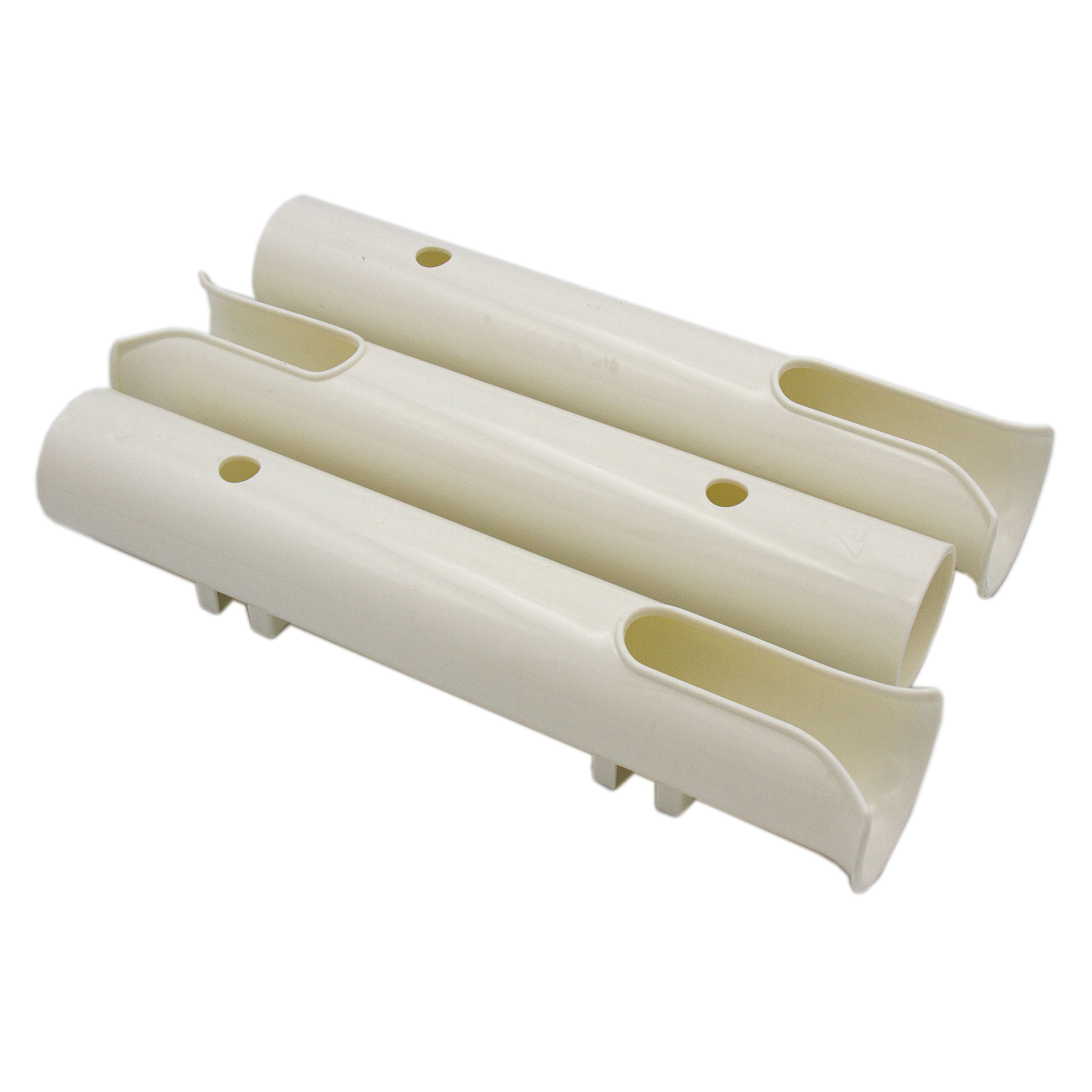 Ozark Trail 3-Position Marine Fishing Rod Holder, White Boat Rod Storage, Durable Plastic