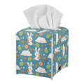 thumbnail image 7 of ZUXONGSY Easter Rabbit Square Tissue Box Cover 2 Pack PU Leather Tissue Cube Box Cover Waterproof Tissue Cover Easy to Install Leather Tissue Box Cover Easter Home Decoration, 7 of 7