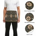 thumbnail image 5 of Retro Theme Half Waist Apron Mushroom Snail Forest Plants and Flowers Stars Short Waiter Aprons with 3 Pockets for Women Men Kitchen Restaurant Cooking, 5 of 9