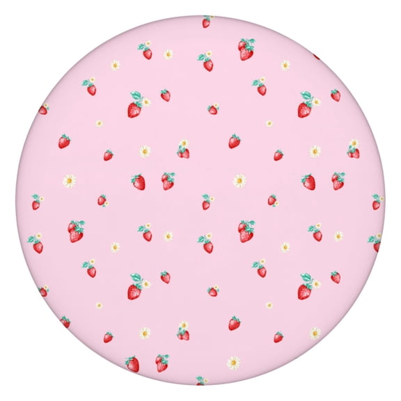 Tablecloth Cute Strawberry Pattern Kawaii Red Berry Print I Love Strawberries Summer Fresh Fruit Decor