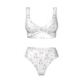 thumbnail image 4 of Rocae Heart Rabbit for Bikini Set for Women Two Piece Sexy High Swimsuits Split Crossover Bikini Small, 4 of 9