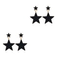 thumbnail image 3 of Minnieouse 2 uds pendientes de gota de estrella con doble abalorio joyería para mujer aleación de moda divertido colgante regalos de fiesta Negro 2Conjunto, 3 of 6