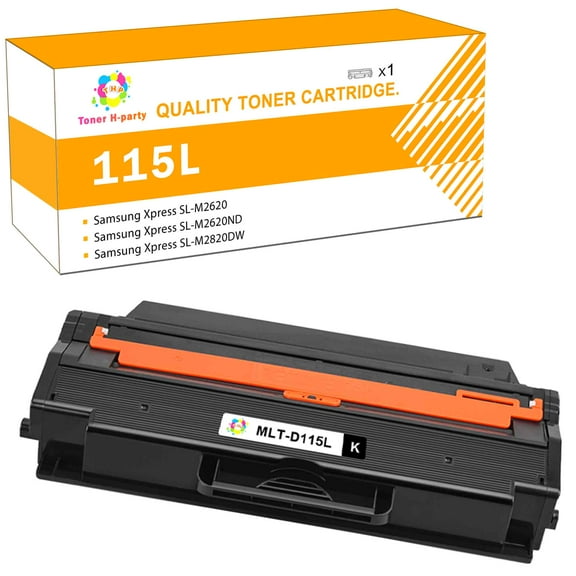 Toner H-Party 1-Pack Compatible 115L Toner Cartridge for Samsung MLT-D115L Xpress SL-M2625 M2625D 2626 2825 2825DW 2826 2835 Printer Ink (Black)