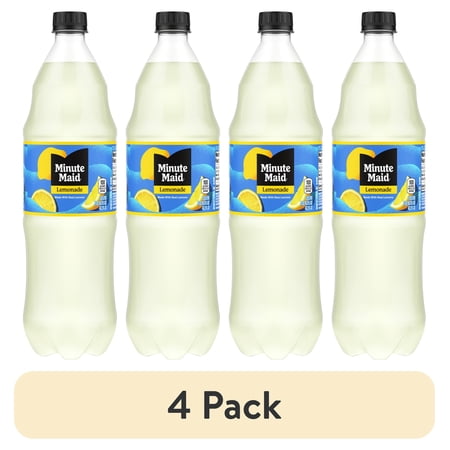 (4 pack) Minute Maid Lemonade Made w/ Real Lemons, 1.25 Liters