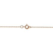 DIAMOND DEAL 10k REAL Yellow or White or Rose/Pink Gold .50MM Shiny Classic Solid Rope Chain Necklace for Pendants and Charms with Spring-Ring Clasp (16", or 18 inch)