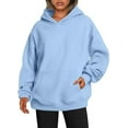 thumbnail image 6 of Women's Plus Size Oversized Hooded Sweatshirt - Thick Warm Fleece Lined Long Sleeve Pullover Casual Loose Fit Hoodie Top Trendy Streetwear Hoodies For Teen Girls, 6 of 16