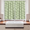 thumbnail image 2 of Ambesonne Garden Kitchen Curtains, Symmetric Green, 55"x39", Green Pale Green, 2 of 3