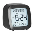 thumbnail image 2 of PATLOLLAV Digital Alarm Clock Battery Operated, Desk Clocks with Temperature, Humidity, LCD Display Screen Digital Calendar Alarm Clock for Elderly, Bedroom, Office, 2 of 7