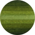 thumbnail image 1 of Ahgly Tapis Rond Contemporain Intérieur Vert Forêt Foncé Abstrait, 3 Pieds Rond, 1 of 6