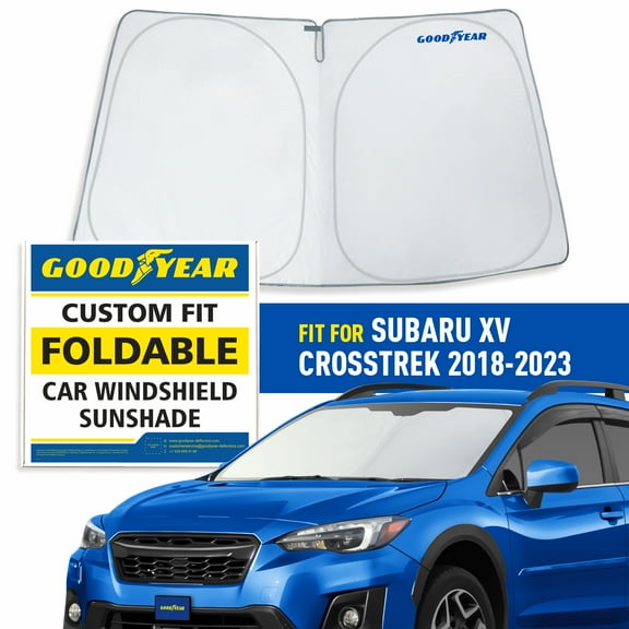 Goodyear Foldable Windshield SunShade for Subaru XV Crosstrek 2018-2023, SUV car accessories, Sunshade Cover, Sun Shade Car Windshield, Window Sun Blocker - GY008284