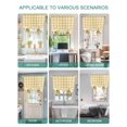 thumbnail image 5 of Sunflower Tie Up Curtains for Windows 45 Inch Length Balloon Curtains Kitchen Adjustable Balloon Window Shade Retro Buffalo Plaid Yelloe Beige Country Bee Tie Up Bathroom Curtain Window 52"x45", 5 of 6