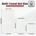 thumbnail image 5 of Premium White Bath Towel Set - [Pack of 8] - 2 Bath, 2 Hand & 4 Washcloths Infinitee Xclusives, 5 of 8