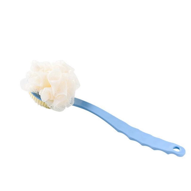 Cepillo de Baño de Doble Cara con Mango Largo | Exfoliante Corporal con Cerdas Suaves de Nailon | Agarre Ergonómico para Hombres y Mujeres | Uso En Seco y Húmedo | Toalla de Ducha para Frotar La Espa