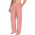 thumbnail image 6 of Logiee Houndstooth With Red And White Print Pajama Pants for Men,Men’s Pajama Bottoms,Mens PJ Pants with Pockets & Button Fly-X-Large, 6 of 6