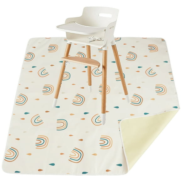 Hvxrjkn Tapete para Piso de Bebé para Exteriores de Poliéster Arcoíris, 43x43in, Impermeable