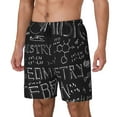 thumbnail image 2 of Uemuo Black Scientific Pattern Mens Swim Trunks Quick Dry Board Shorts with Mesh Lining, Stretch Beach Shorts Quick Dry No-Chafing Board Shorts-X-Large, 2 of 9