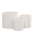 thumbnail image 3 of Hexora Ceramic Patterned Planter Set (Set of 3), 3 of 4