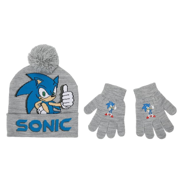Gorro y Guantes Juveniles Sonic The Hedgehog de Bioworld