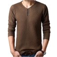 thumbnail image 2 of Suéter de cuello Henley de invierno M-4XL, jersey de cachemira para hombre, suéter navideño, suéteres de punto para hombre, jersey para hombre 2023, 2 of 4