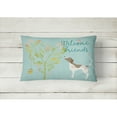 thumbnail image 2 of Welcome Friends Gun Dog Canvas Fabric Decorative Pillow, 2 of 3