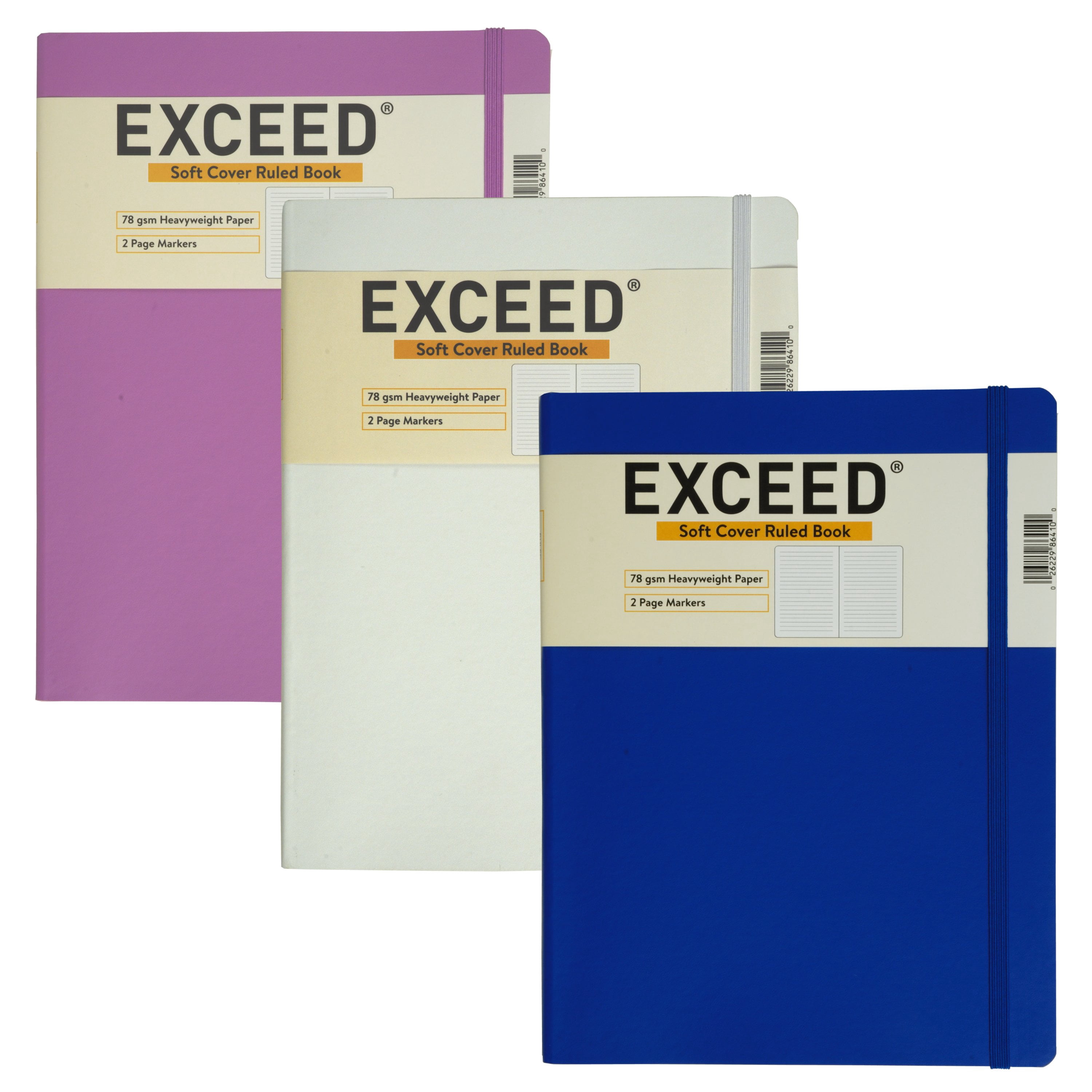 Exceed Large Journal, Narrow Ruled, 96 Pages, 7.5" x 9.75", Color Choice Will Vary, 86410