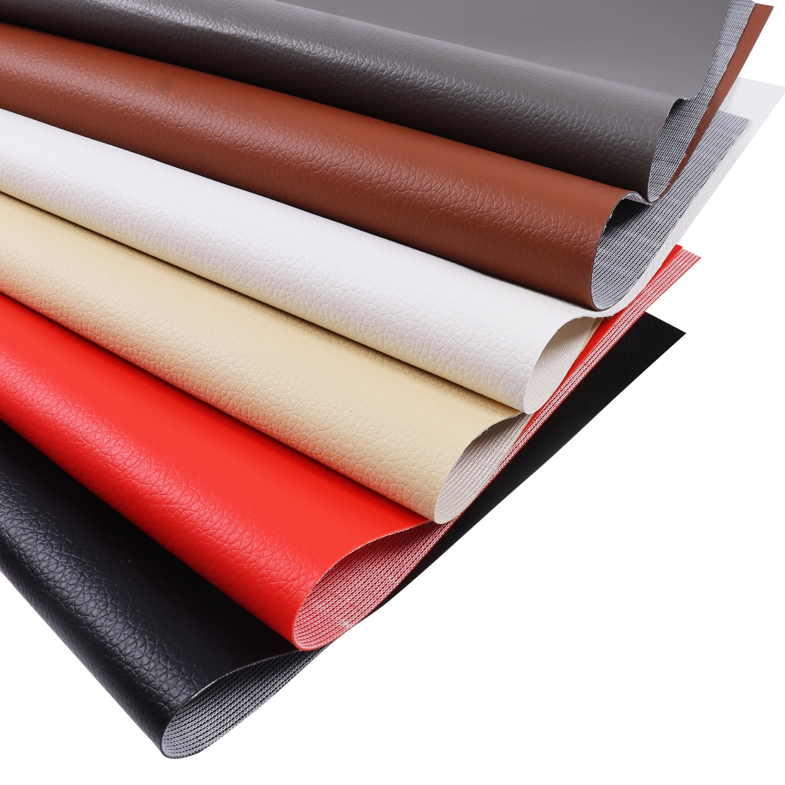 Faux Leather Waterproof Synthetic Fabric Repair for Car seat, Couch Covers,Upholstery Craft Sewing Brown 84"x54"