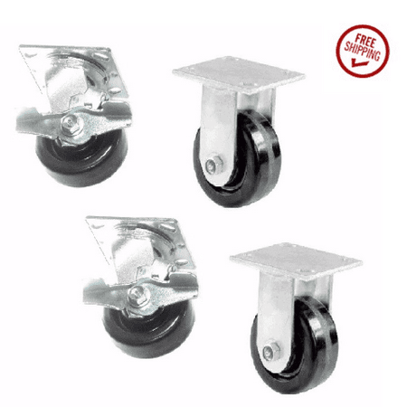 - Set of 4 Toolbox Phenolic Wheel Casters w/ 4