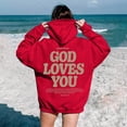 thumbnail image 2 of Women's Hoodies and Sweatshirts Inspirational Word Graphic Sweatshirts Long Sleeve Hoodie Tops for Women, 2 of 5