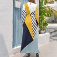 thumbnail image 2 of Abstract geometric design Long Dress Women's summer dress long sleeve dress Elegant gown, 2 of 4