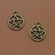 thumbnail image 3 of 20pcs Round Alloy Hollow out Star Pendants Charms DIY Jewelry Making Accessory for Necklace Bracelet (Bronze), 3 of 3