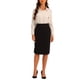 thumbnail image 2 of Falda Lápiz de Mujer Inspire Chic de Cintura Alta con Abertura y Cierre Invisible, Falda de Trabajo XS Negra, 2 of 6