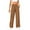 Coffee, variant on Pisexur Womens Dress Pants Fashion Solid Color Button Loose Comfort Wide Leg Pants High Waist Straight Leg Pants Casual Baggy Office Formal Work Pants with Pockets