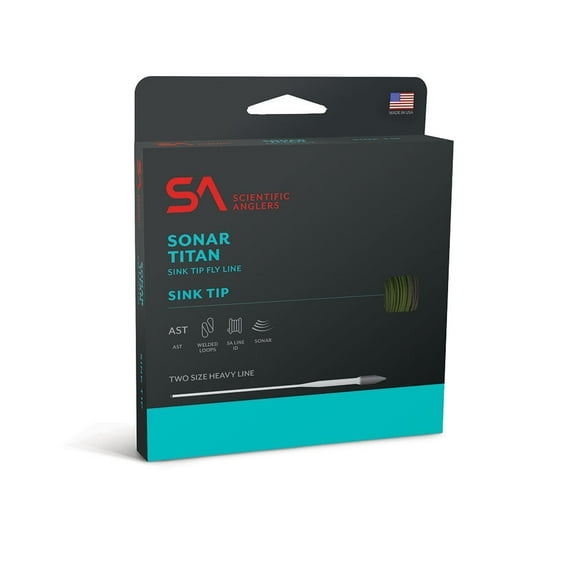 SCIENTIFIC ANGLERS Sonar Titan Sink Tip Type III WF-6-F/S Willow/Moss/Dark Green Fly Line (131995)