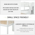 thumbnail image 3 of Bellemave Twin Over Full Bunk Bed with Stairs, Solid Wood Bunk Beds Frame with Storage Shelves, Detachable Stairway Bunk Beds for Teens Adult (White), 3 of 8