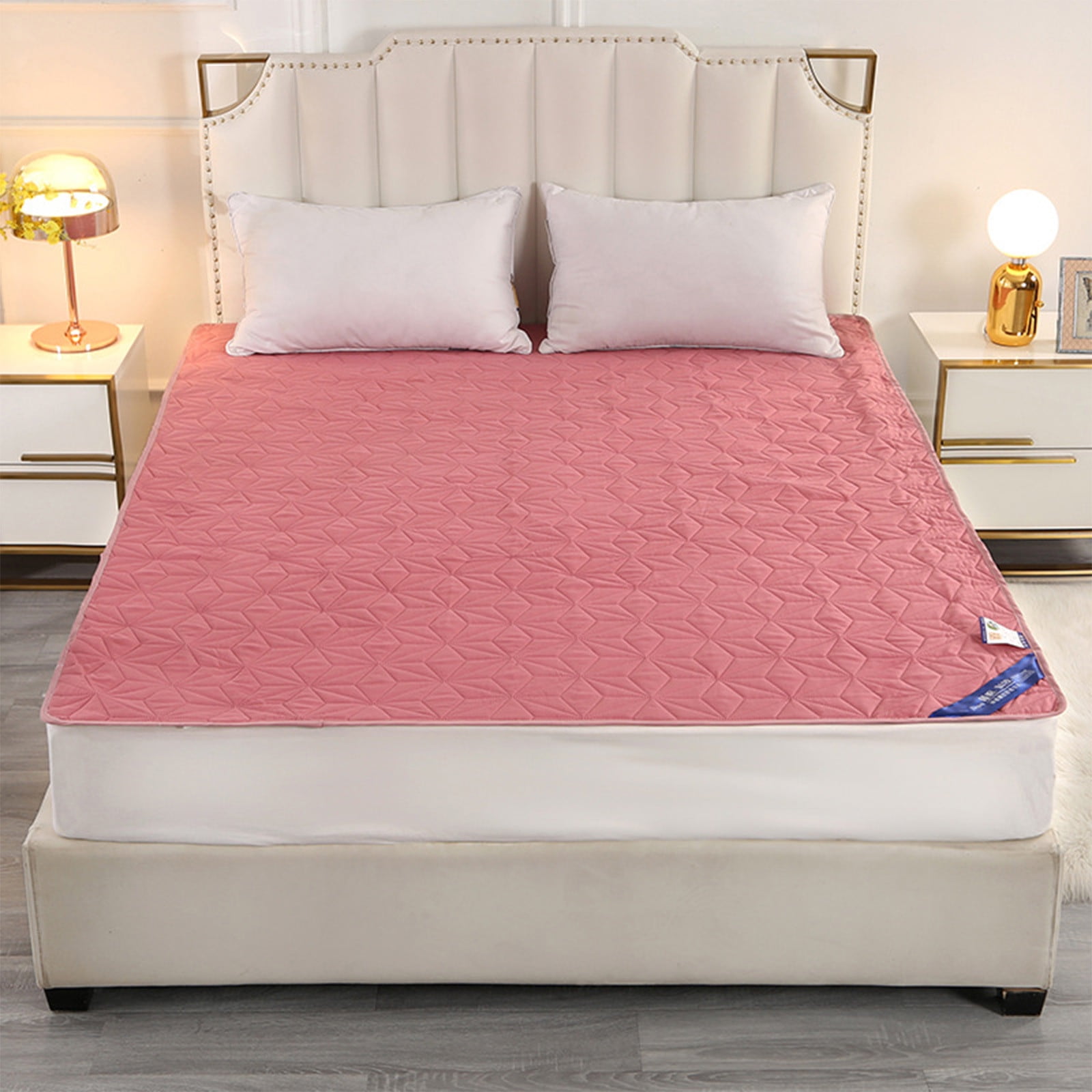 Djibouti Cozy Waterproof Cotton Mattress Protector - Quilted Fitted Pad with Deep Pockets for Stain-Free Sleep, 59x78.7in