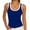 #H-Blue, variant on TRUNZI Tank Tops for Women Color Blocked Scoop Neck Slim Fit Ribbed Kint Pull On Lightweight Camisole Tops,Black,Size L