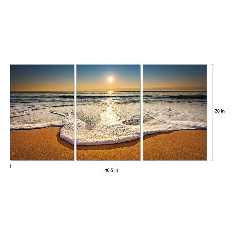 Chic Home Sunset 3 Piece Set Wrapped Canvas Wall Art - Walmart.com